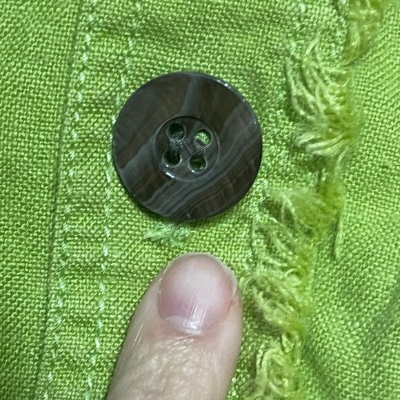 Charter Club Jacket, Women's Size Medium, Green, Button Up - Picture 5 of 5